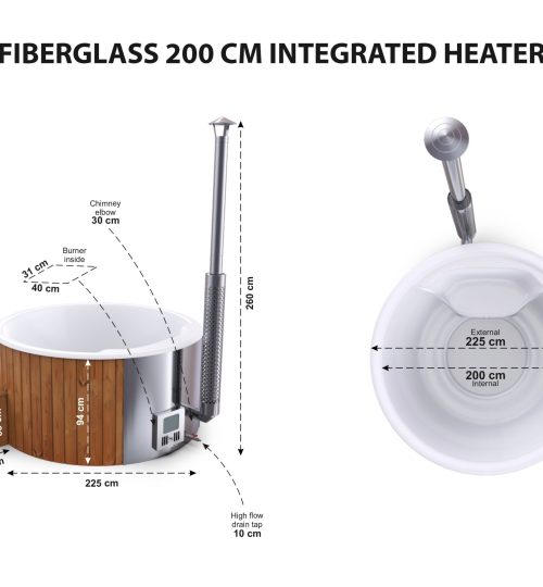 15. Fiberglass 200cm integrated
